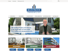 Tablet Screenshot of beate-protze-immobilien.de